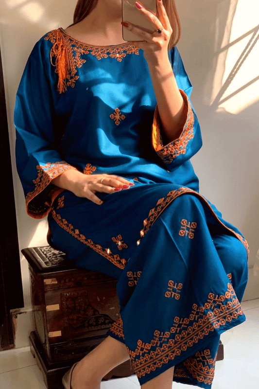 Biya mirror worked embroidery 2pcs - UK