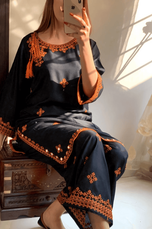 Biya mirror worked embroidery 2pcs - UK