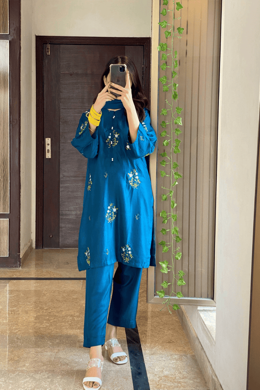 Blue Tulip Embroidered 2pcs - UK
