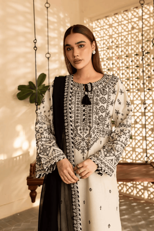 Arfa Embroidered stitched 3pcs - UK