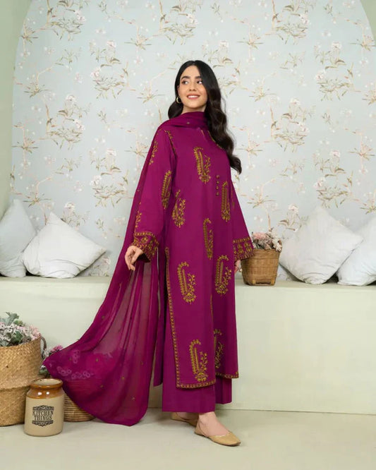 Amber Embroidered 2pcs - Lawn