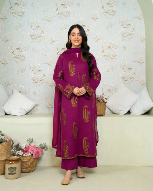 Amber Embroidered 2pcs - Lawn