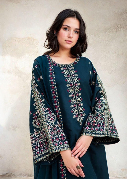 Aadab Embroidered 3pcs - UK